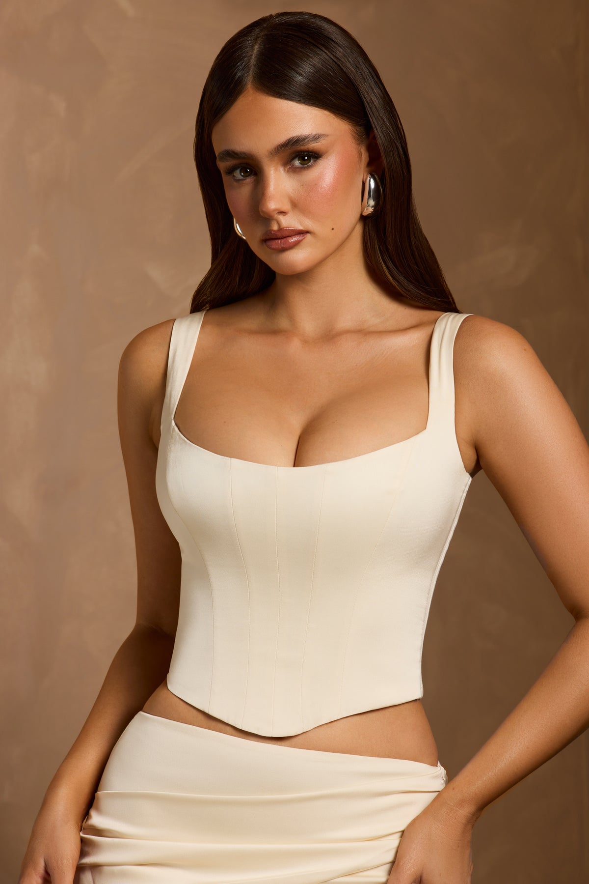 ⁣⁢Schnür-Korsett-Top in Pearl⁤⁣ - 1