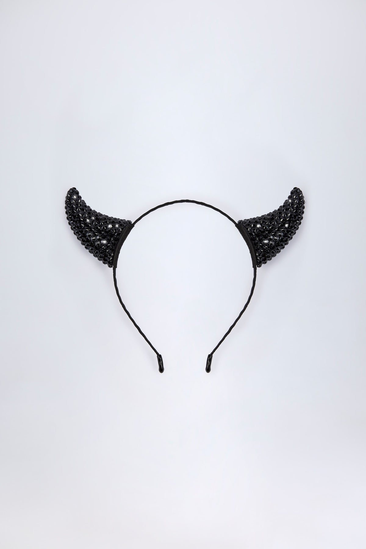 ⁣⁢Stirnband mit Teufelshörnern in Schwarz⁤⁣
