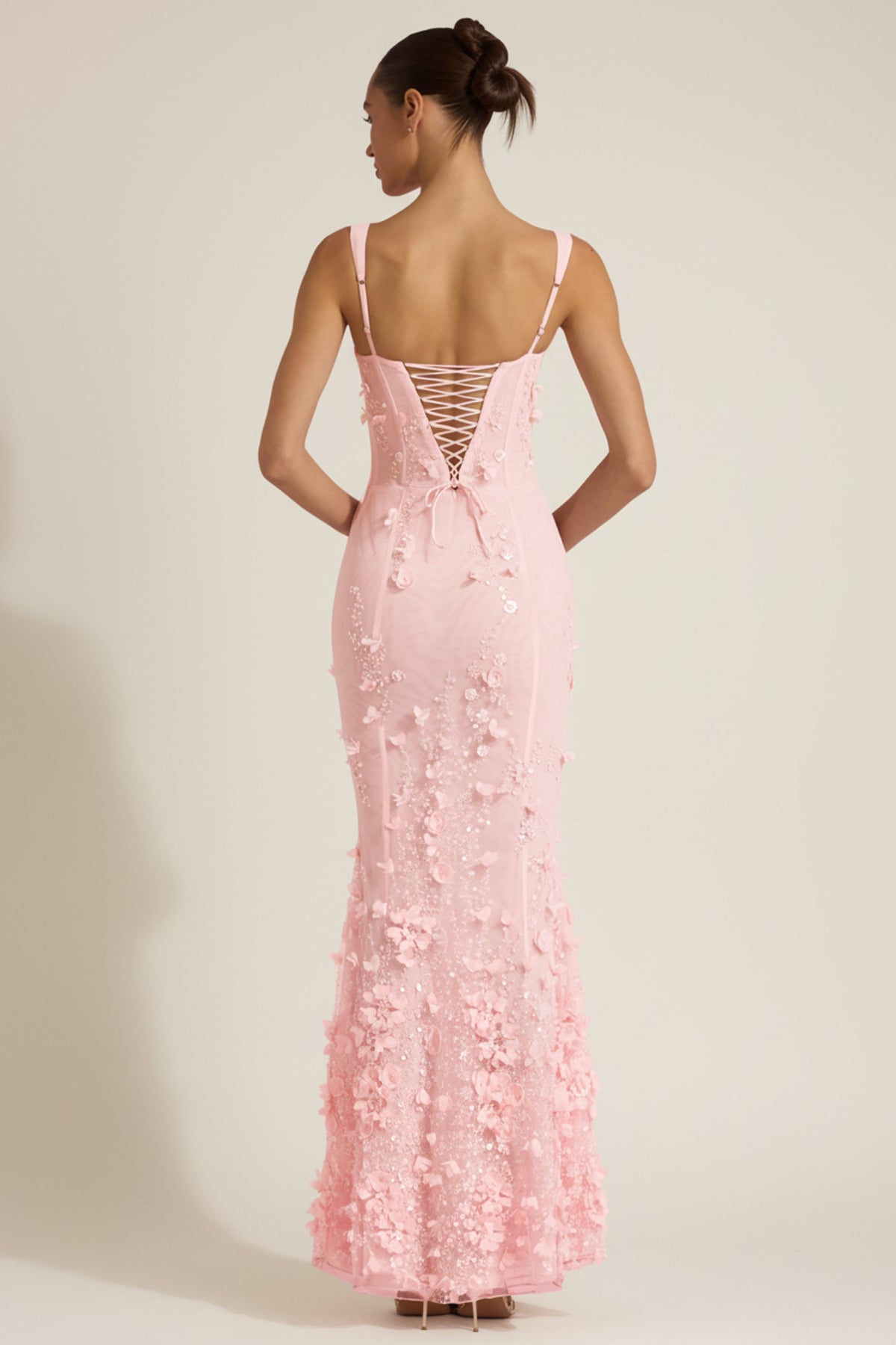 ⁣⁢Corsagen-Abendkleid mit Stickerei und Applikationen, Soft-Scoop-Ausschnitt, in Peony⁤⁣ - 2