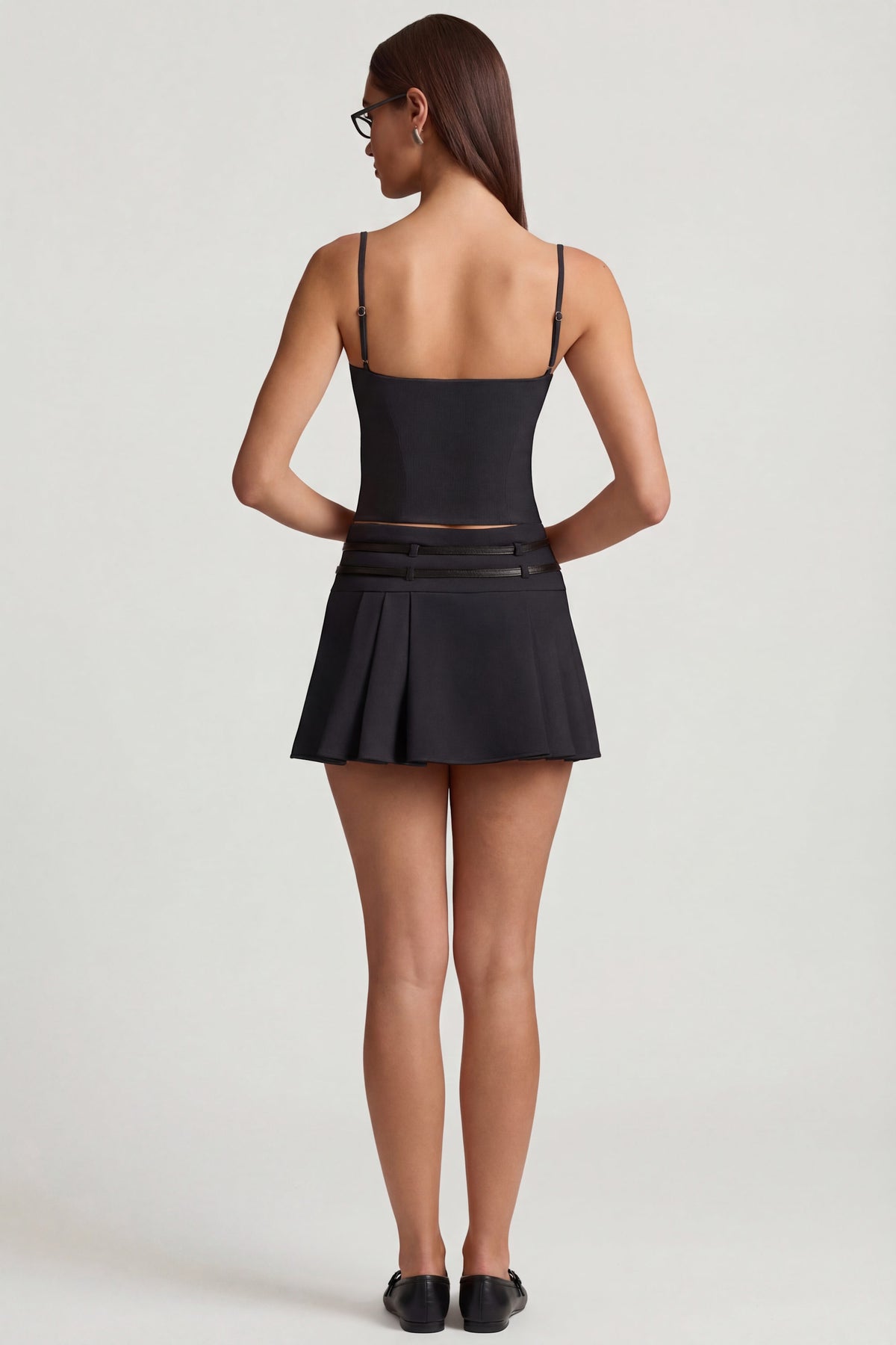 ⁣⁢Camisole-Top mit Cut-out-Detail in Schwarz⁤⁣