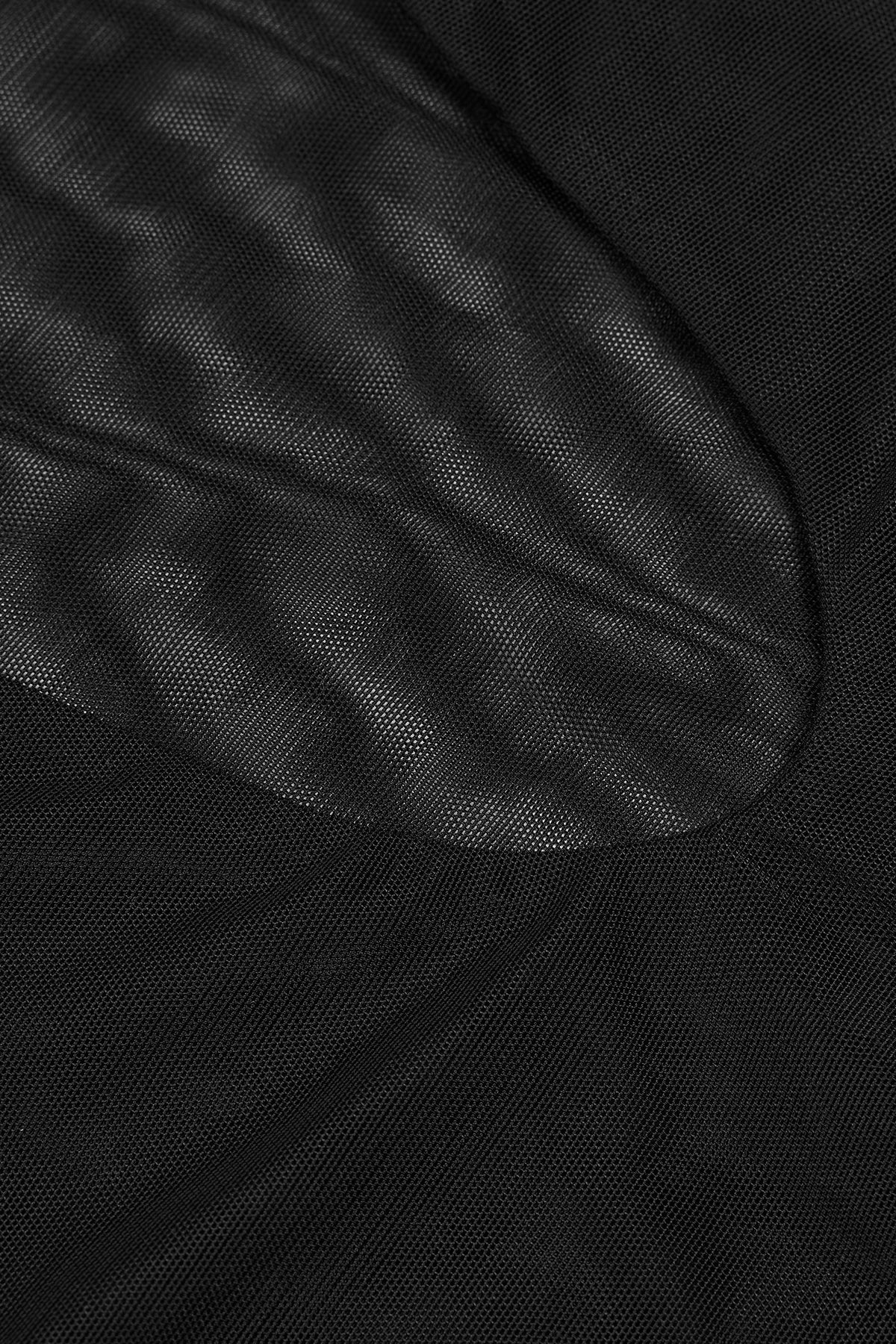⁣⁢Tanga-Body aus weichem Mesh mit unsichtbaren Trägern in Schwarz⁤⁣
