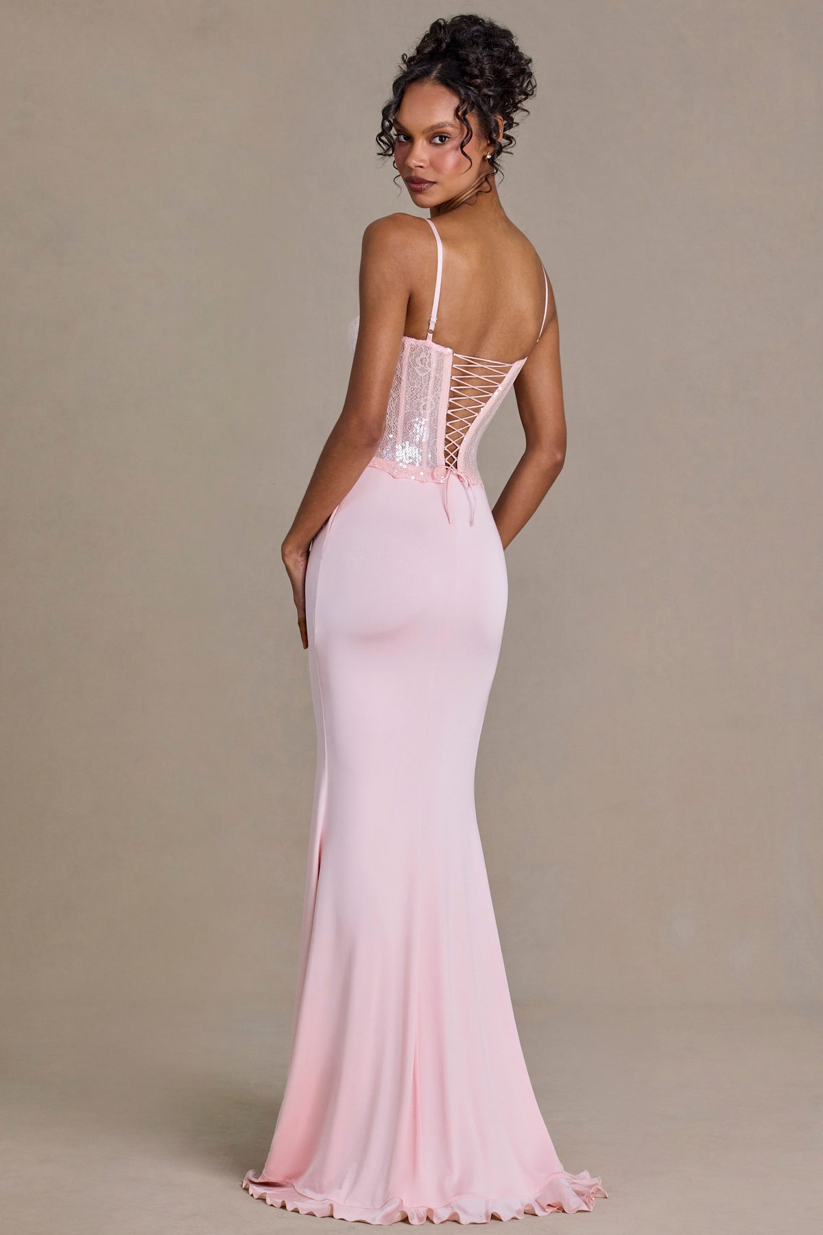 ⁣⁢Verziertes Spitzenkorsett-Abendkleid in Blossom⁤⁣ - 2
