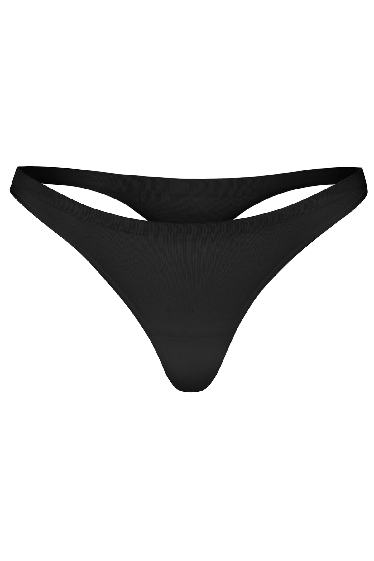 ⁣⁢Nahtloser Strick-Tanga in Schwarz⁤⁣ - 1