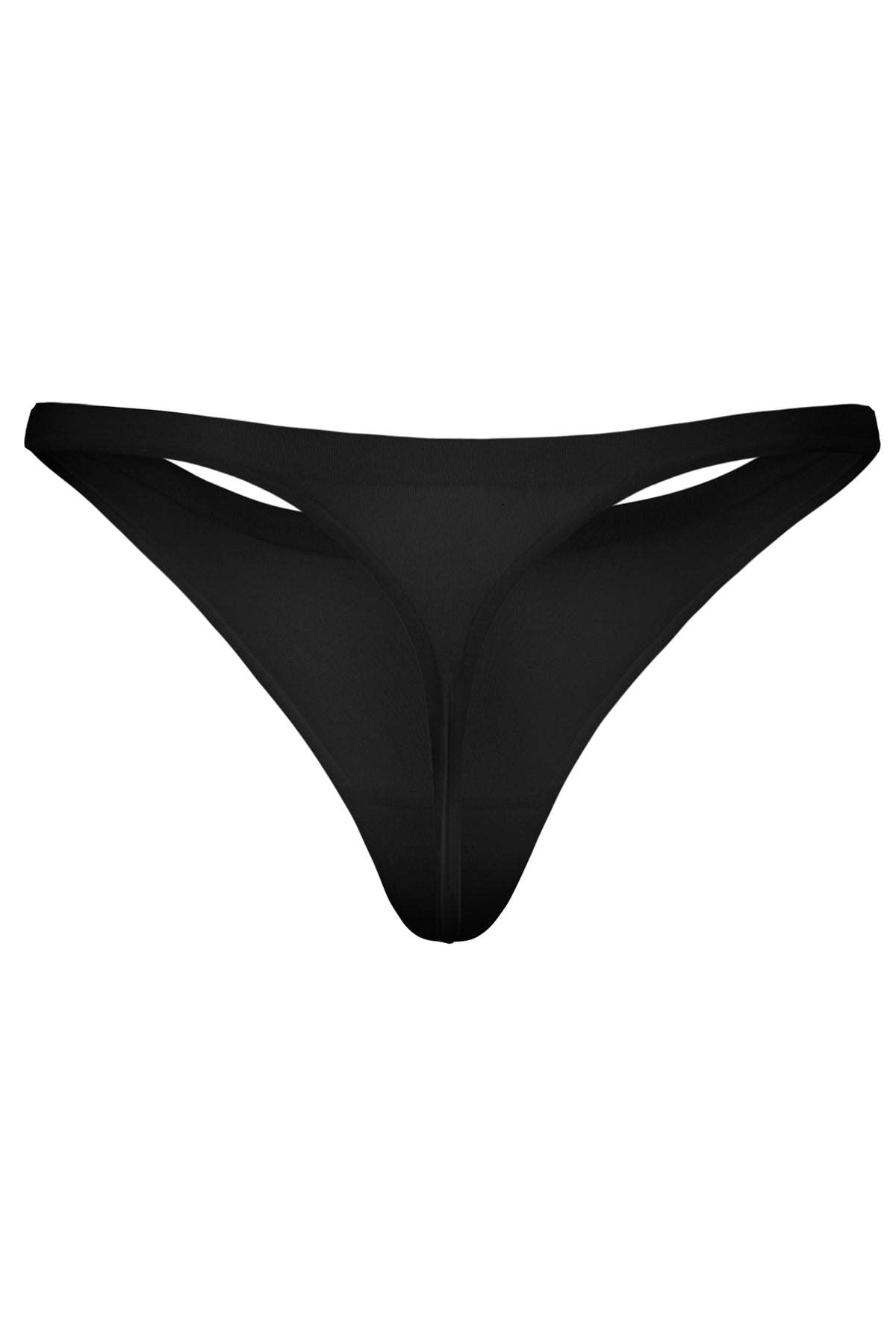 ⁣⁢Nahtloser Strick-Tanga in Schwarz⁤⁣ - 2