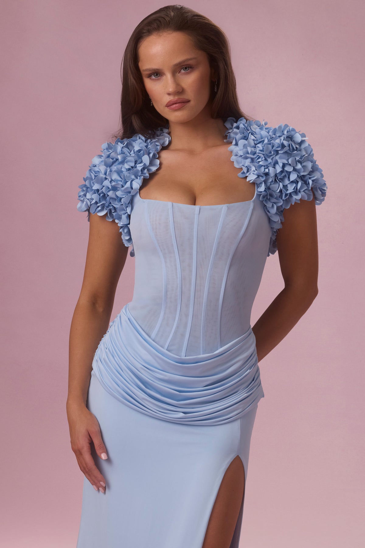 ⁣⁢Cropped Bolero in Sky Blue⁤⁣