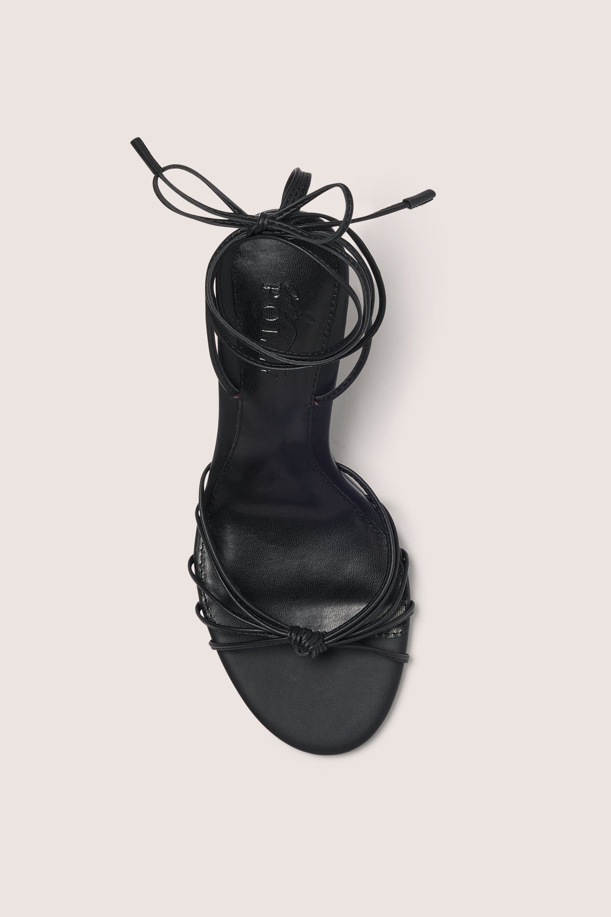 ⁣⁢Sandaletten mit Absatz und Schnürung in Schwarz⁤⁣