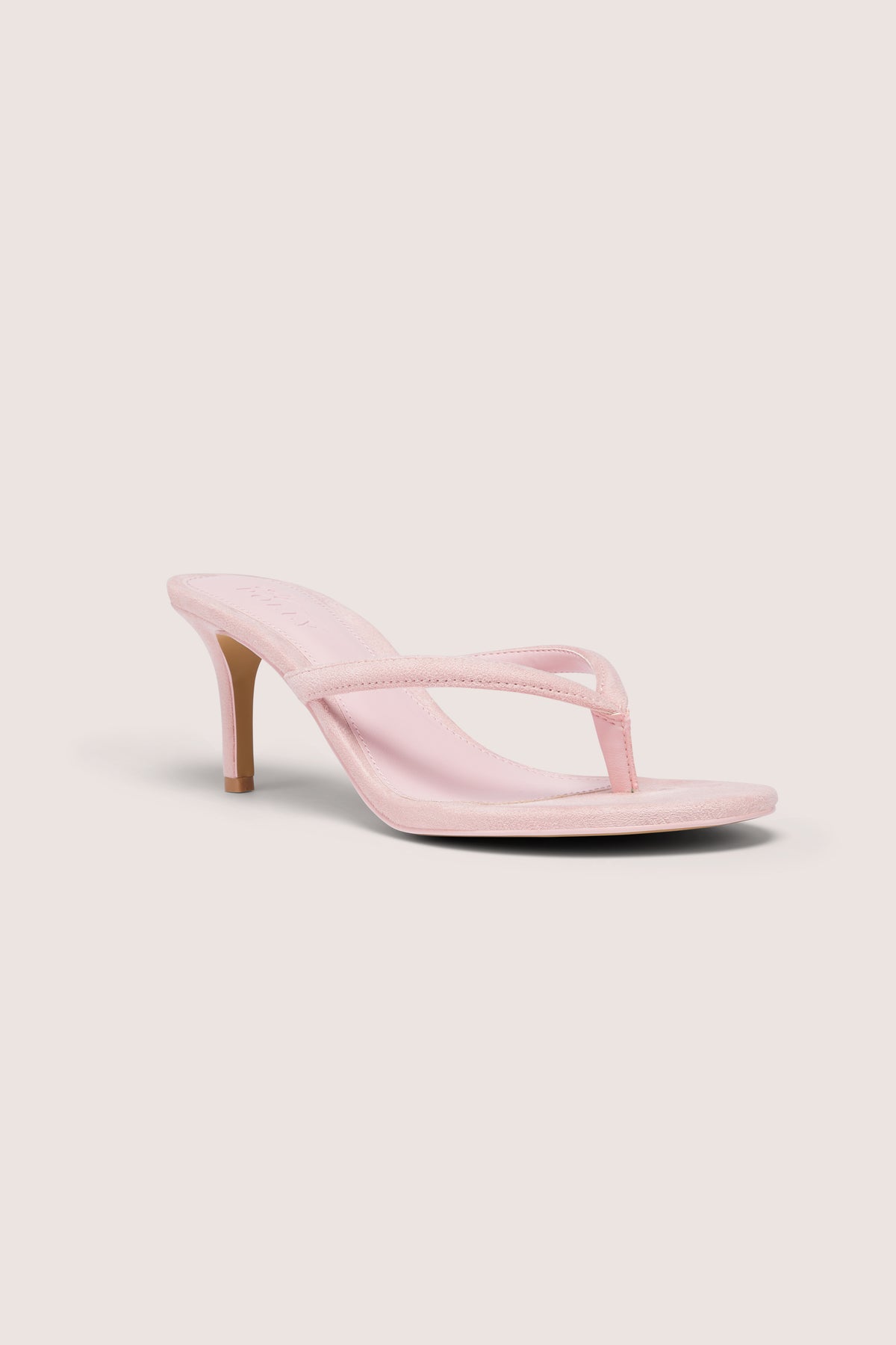 ⁣⁢Sandalen mit Absatz und Zehensteg in Pink⁤⁣ - 1