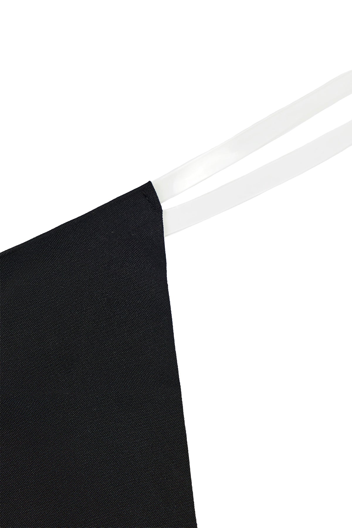 ⁣⁢Seamless-Tanga aus Strick mit transparenten Bändern in Schwarz⁤⁣