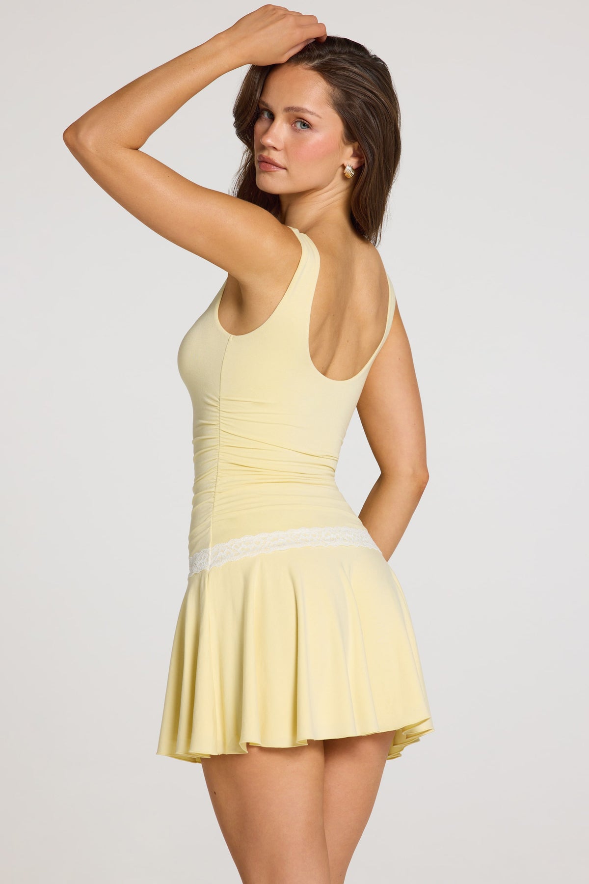 ⁣⁢Modal-Minikleid in Pastel Yellow⁤⁣ - 2