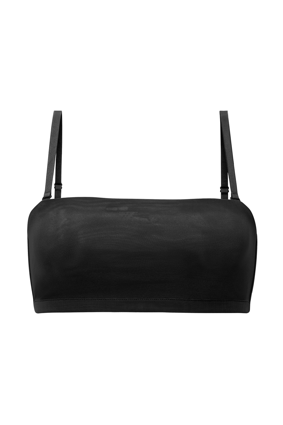 ⁣⁢Soft Mesh Bandeau-BH in Schwarz⁤⁣