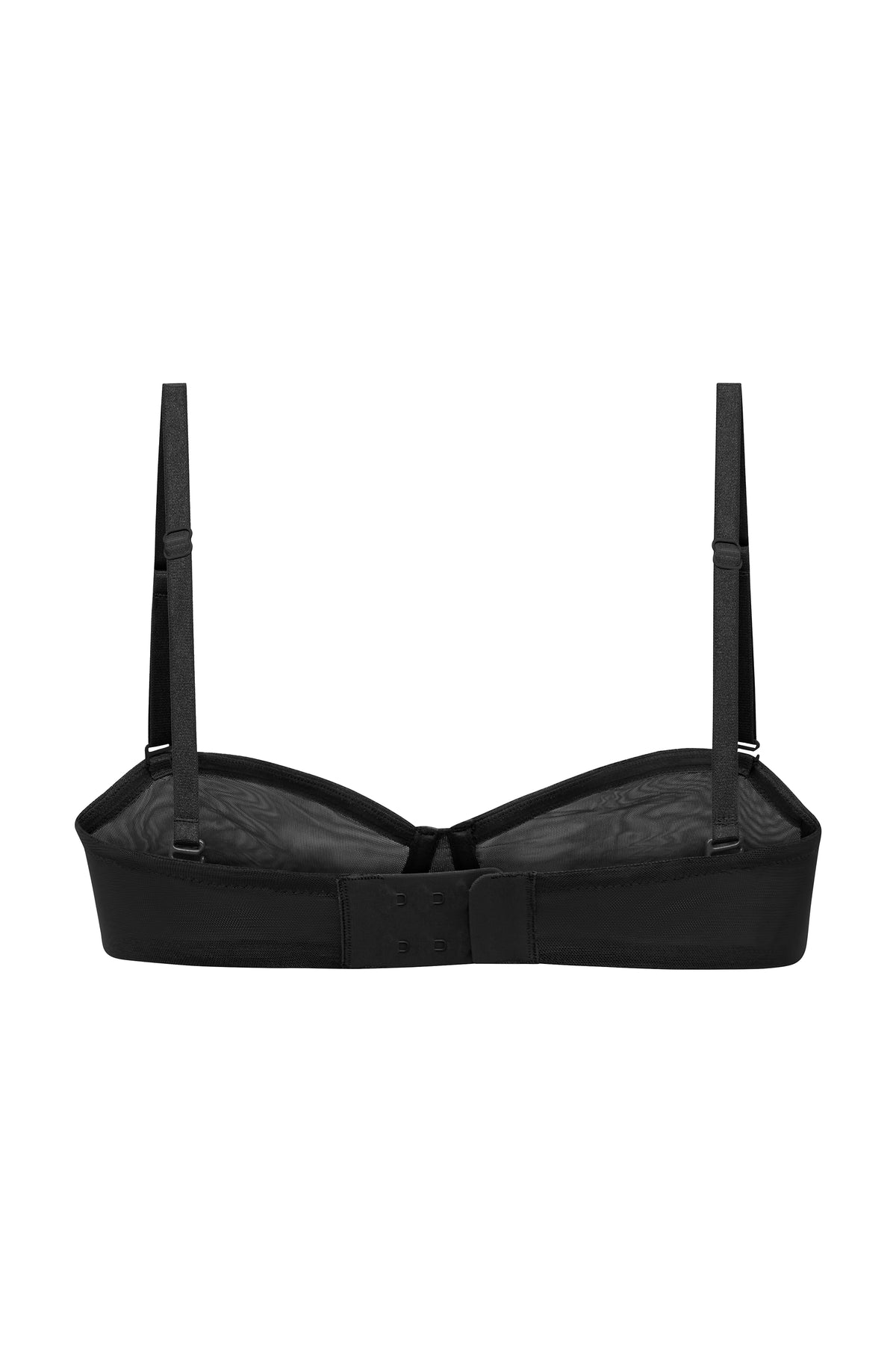 ⁣⁢Soft Mesh Trägerloser BH in Schwarz⁤⁣