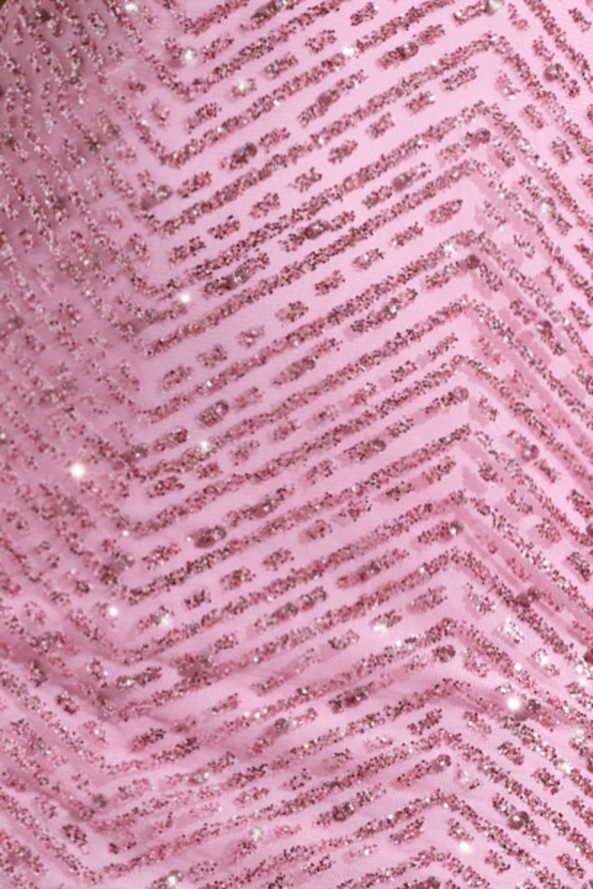 ⁣⁢Verziertes Maxikleid mit Wasserfallausschnitt in Pink⁤⁣