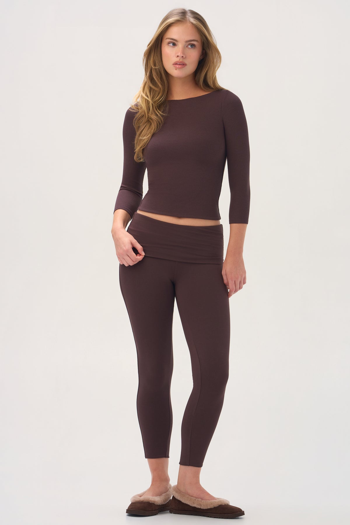 ⁣⁢ButterCloud™ 7/8 Leggings in Espresso⁤⁣ - 2