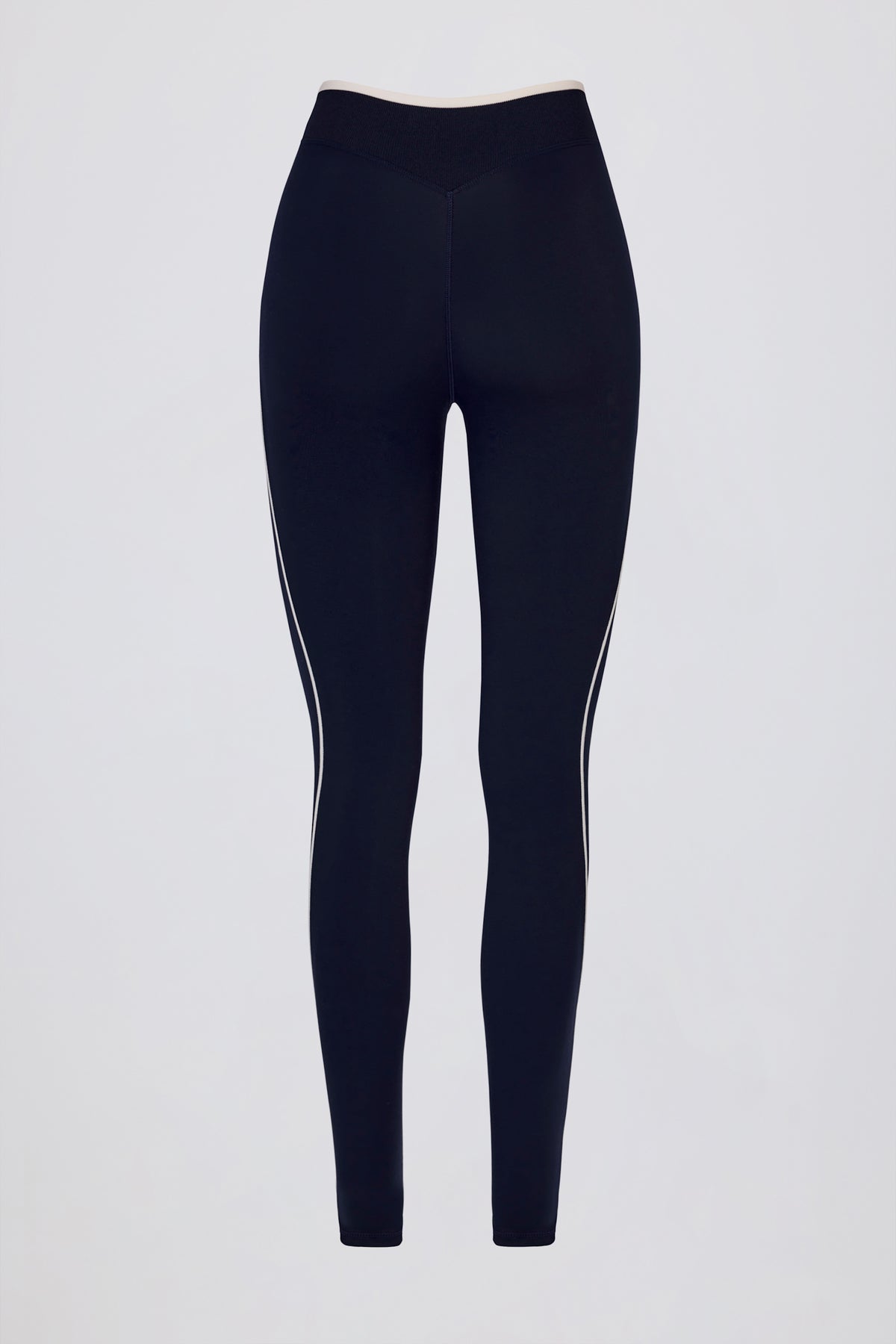 ⁣⁢Soft Active Crossover-Leggings mit Kontrastdetails in Mitternachtsblau⁤⁣