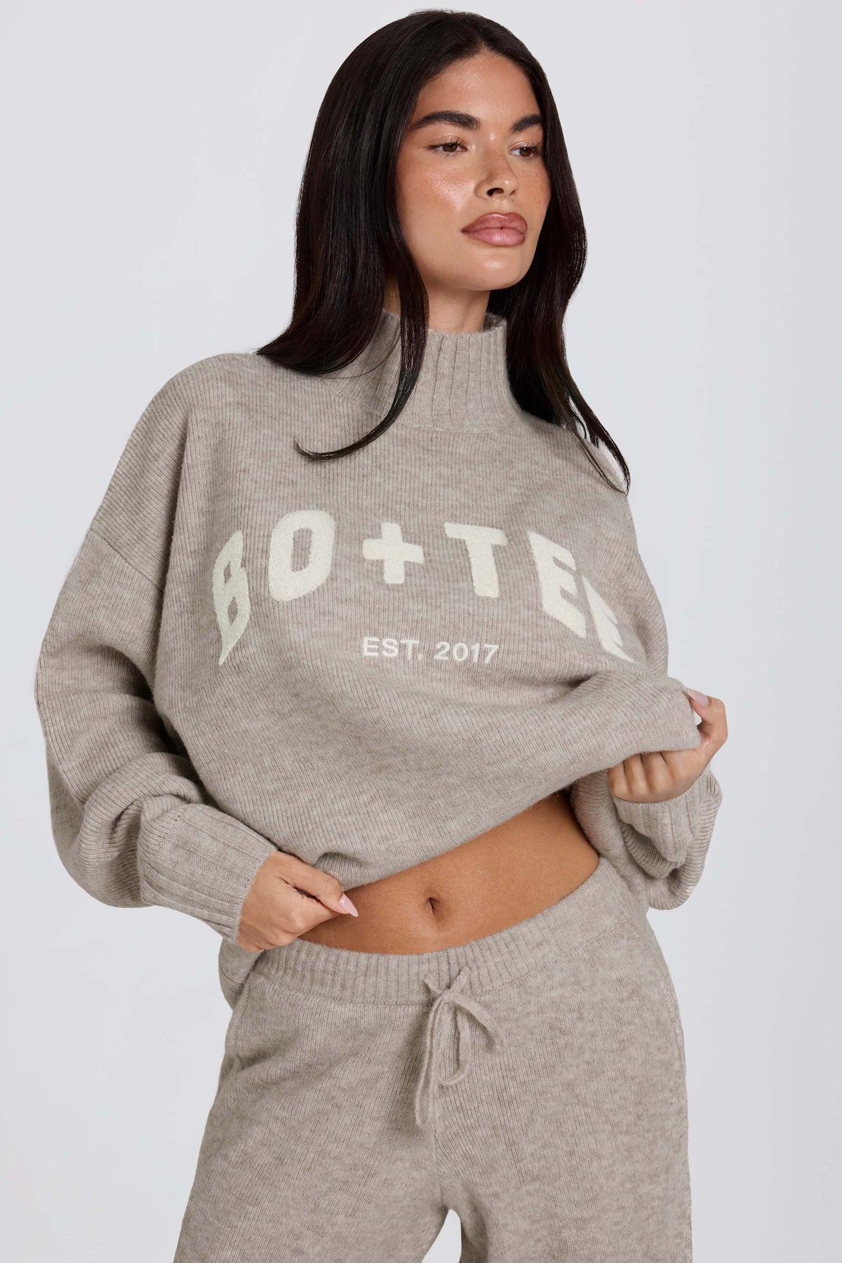 ⁣⁢Soft Knit Oversized Pullover in Oatmeal⁤⁣ - 1