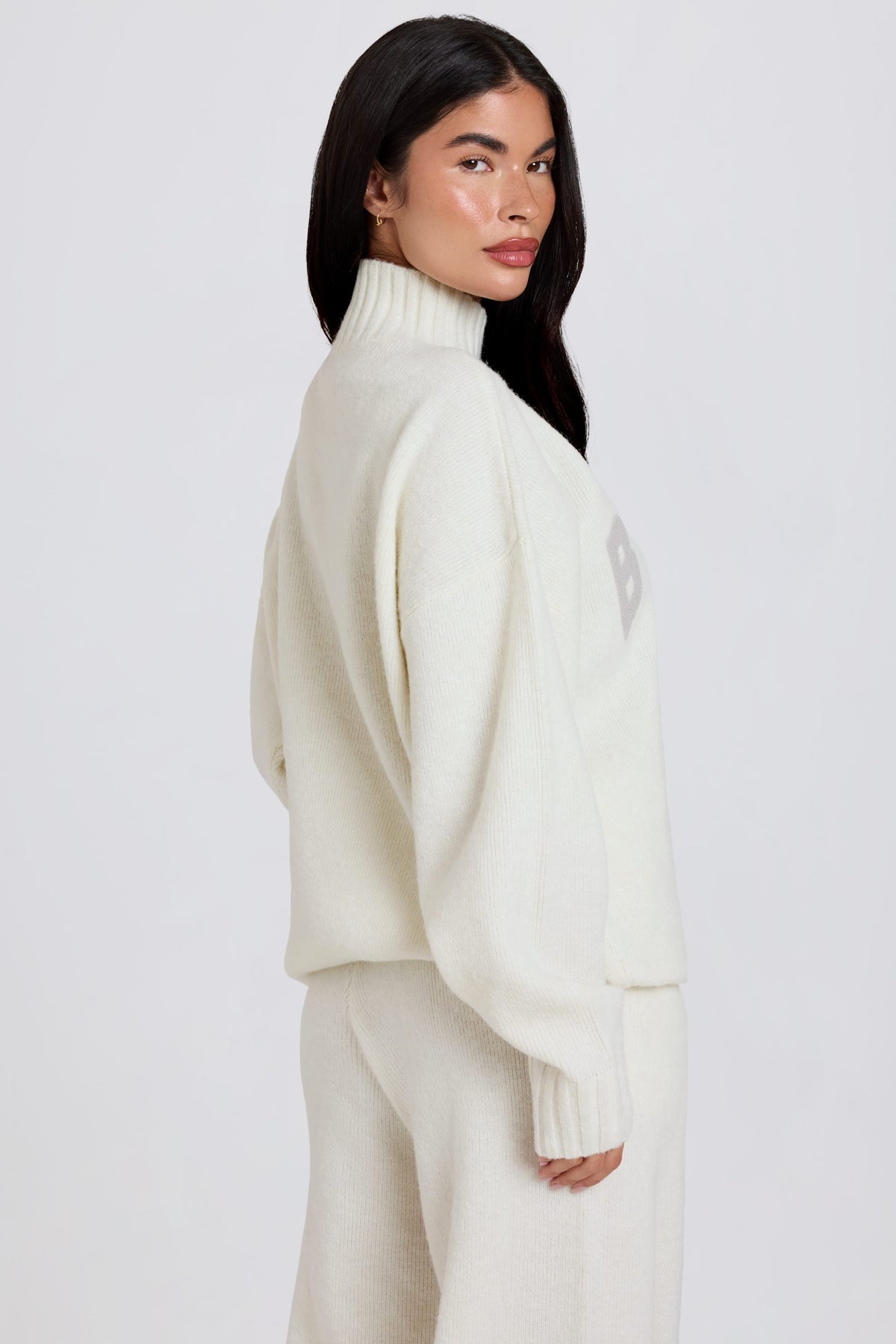 ⁣⁢Oversized-Pullover aus weichem Strick in Coconut⁤⁣ - 2