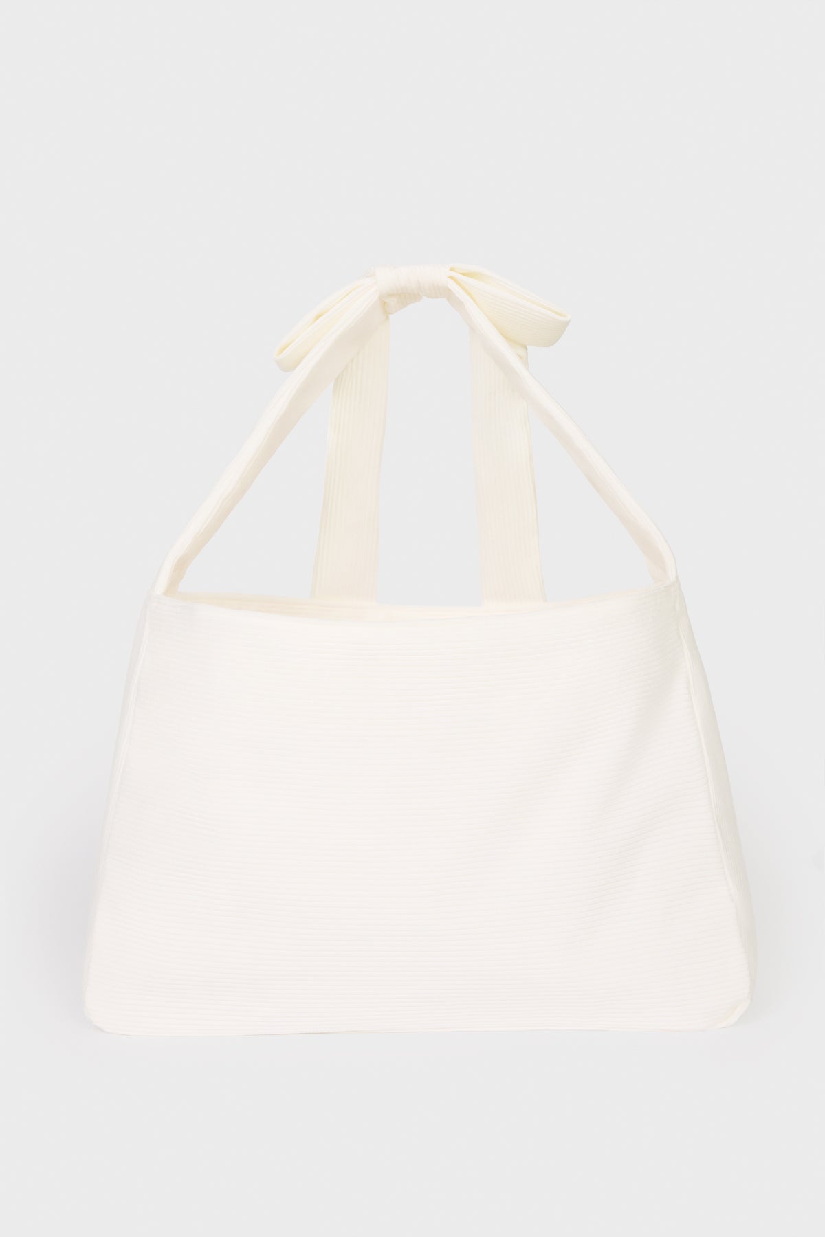 ⁣⁢Cord-Tasche mit Schleifenverzierung in Ivory⁤⁣ - 2