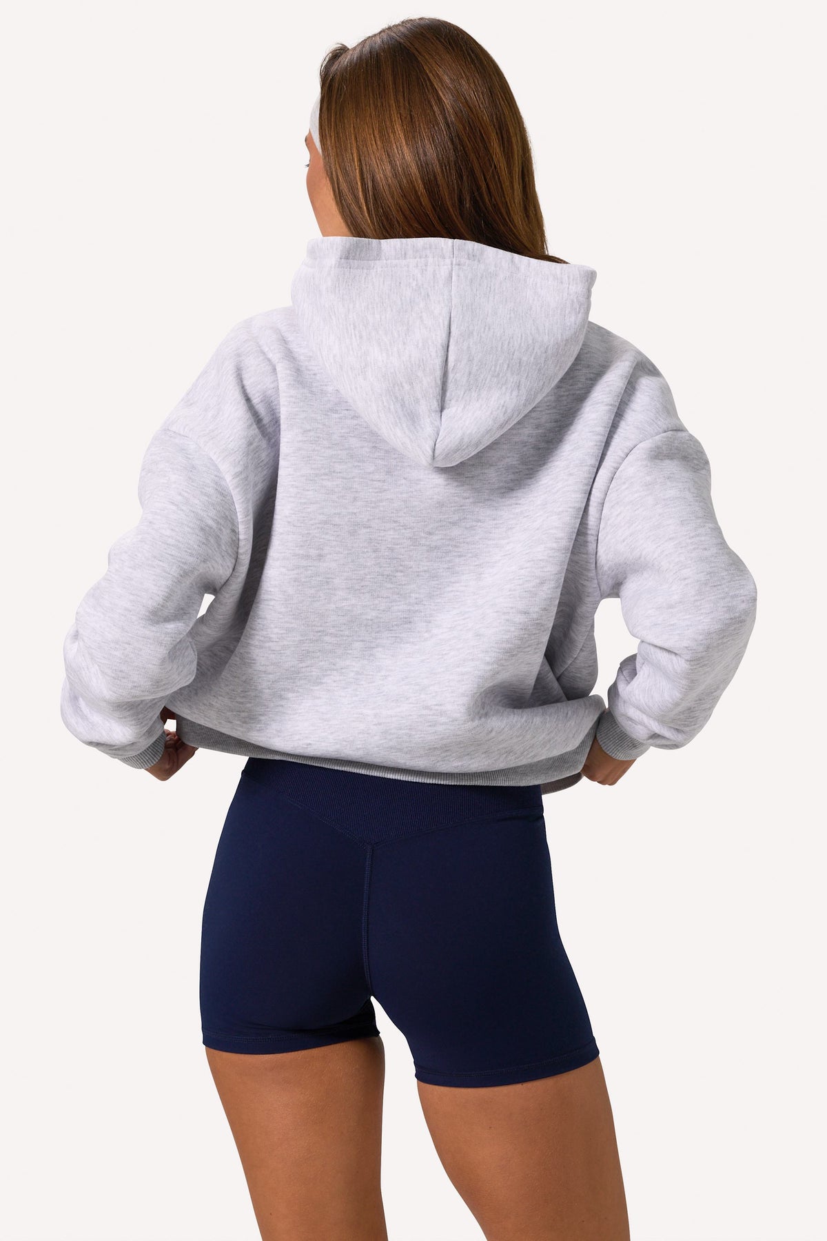 ⁣⁢Oversized Hoodie mit Stickerei in Grau meliert⁤⁣ - 2