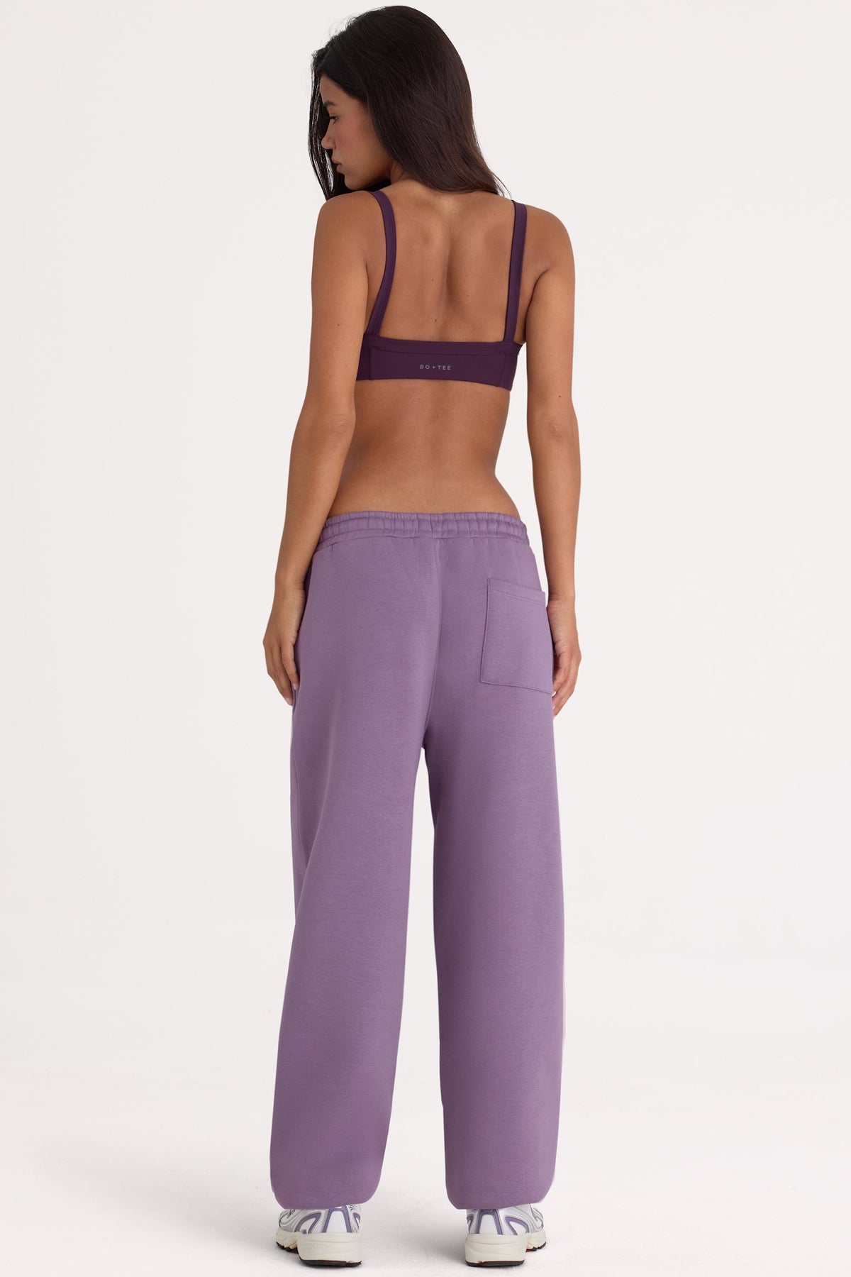 ⁣⁢Brushed Jersey Mid-Rise Relaxed Jogger in Dusk⁤⁣