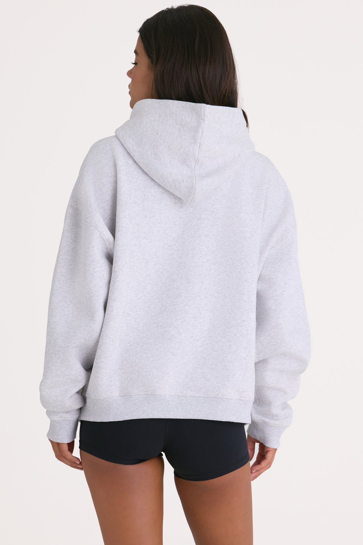 ⁣⁢Oversized Hoodie aus weichem Baumwoll-Jersey in Heather Grey⁤⁣ - 2