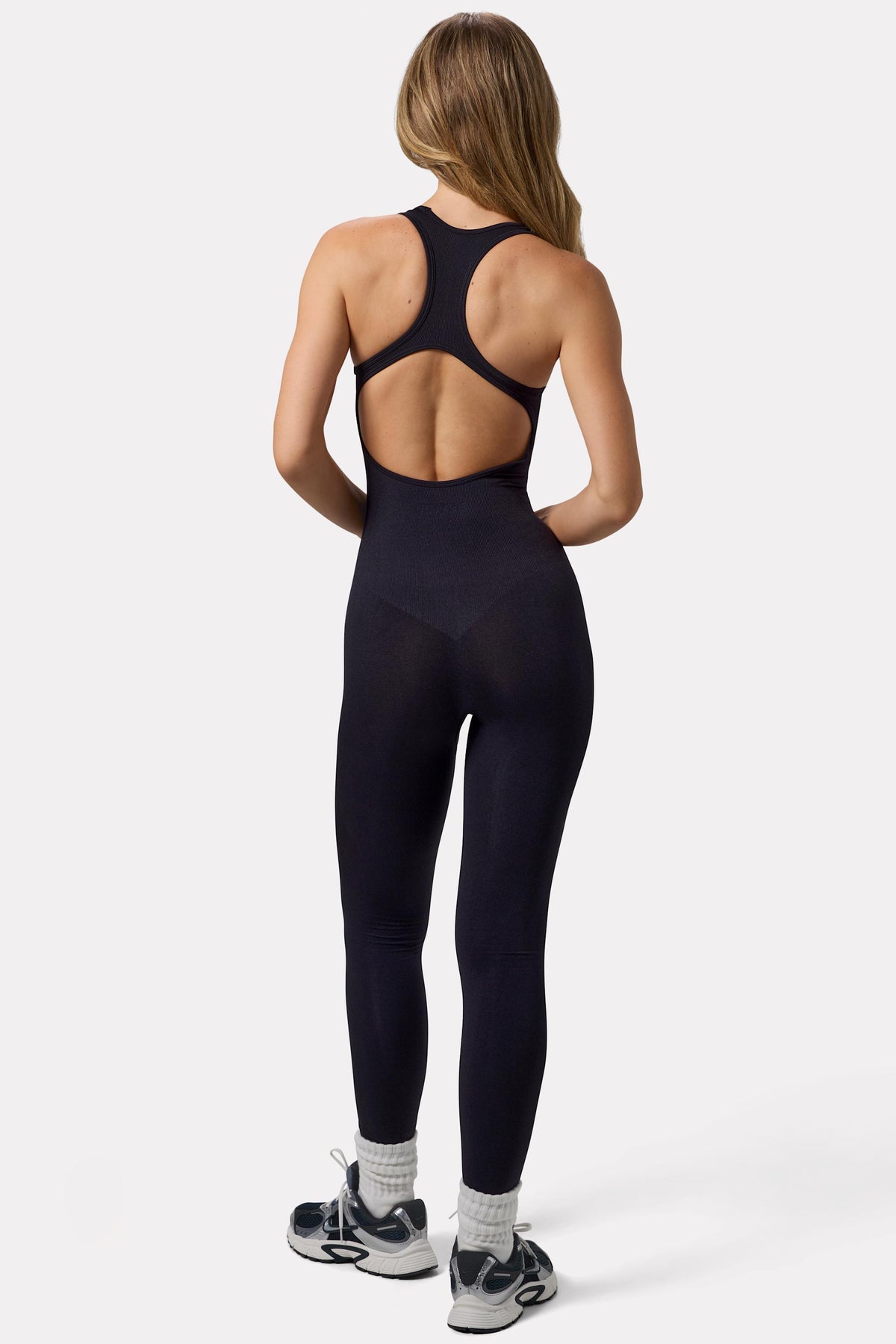 ⁣⁢Rückenfreier Define Luxe Unitard in Schwarz⁤⁣ - 2