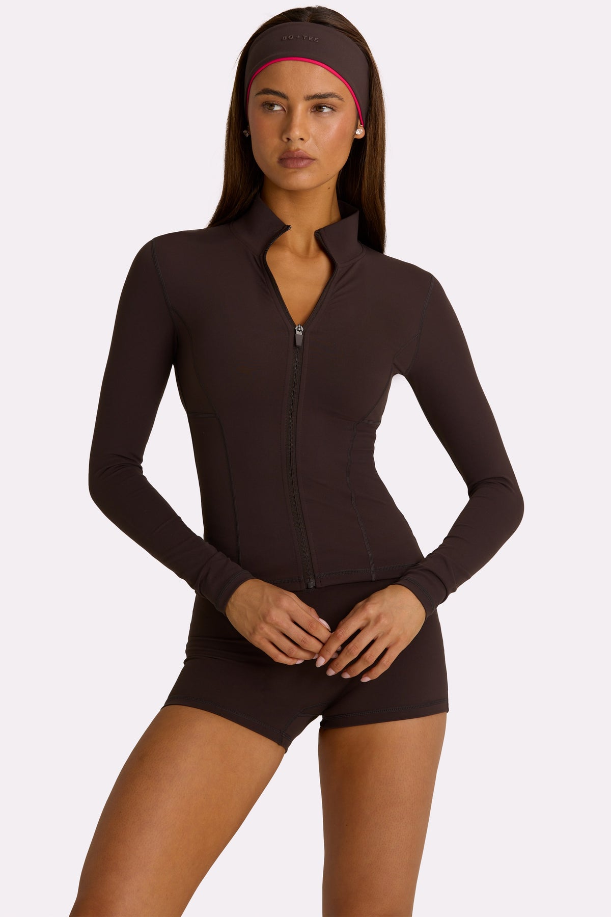 ⁣⁢Soft Active Jacke mit Reißverschluss in Truffle⁤⁣ - 1