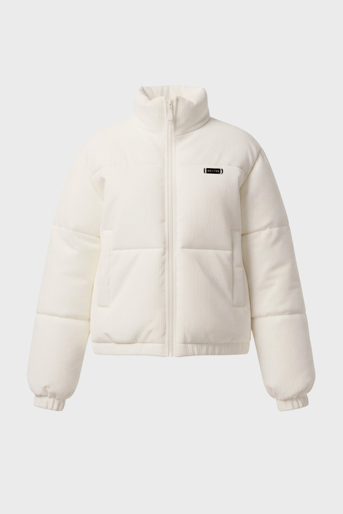 ⁣⁢Cord-Stepp-Pufferjacke in Ivory⁤⁣