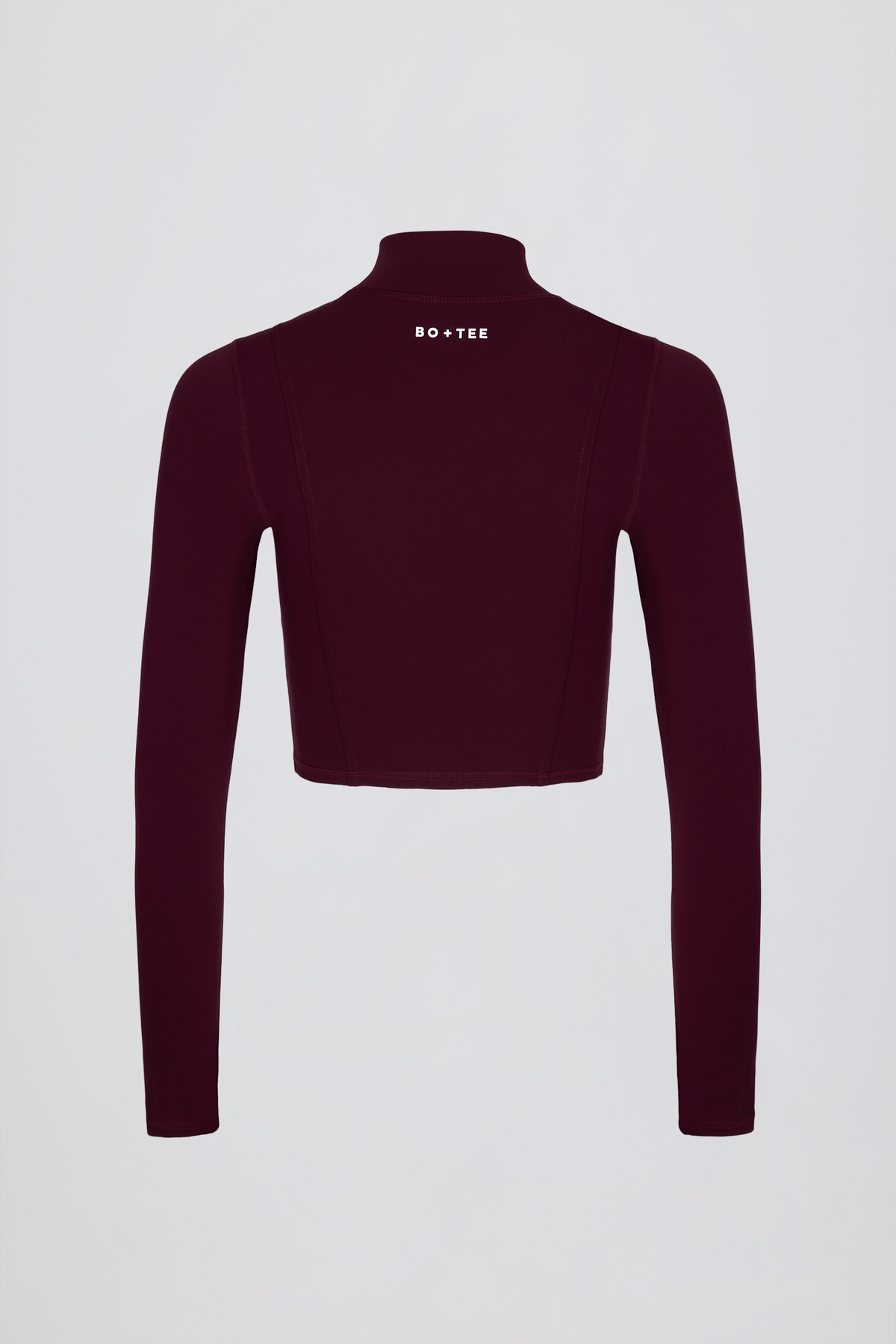 ⁣⁢Soft Active Cropped-Jacke mit Reißverschluss in Bordeaux⁤⁣