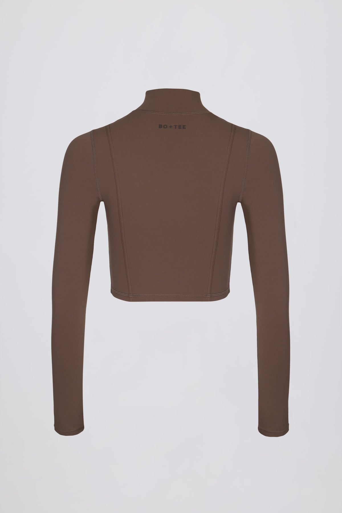 ⁣⁢Soft Active Cropped-Jacke mit Reißverschluss in Kakaobraun⁤⁣