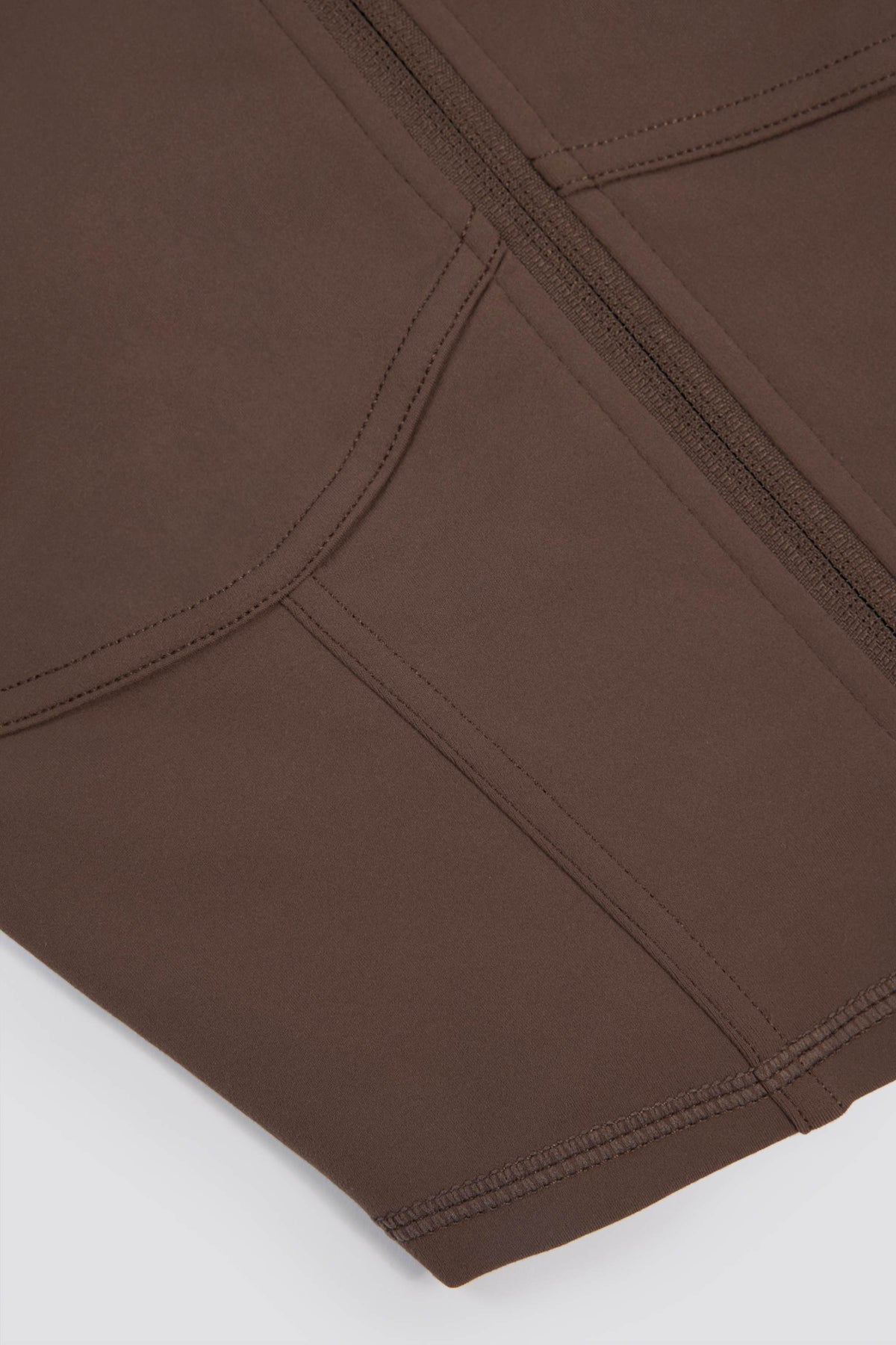 ⁣⁢Soft Active Cropped-Jacke mit Reißverschluss in Kakaobraun⁤⁣