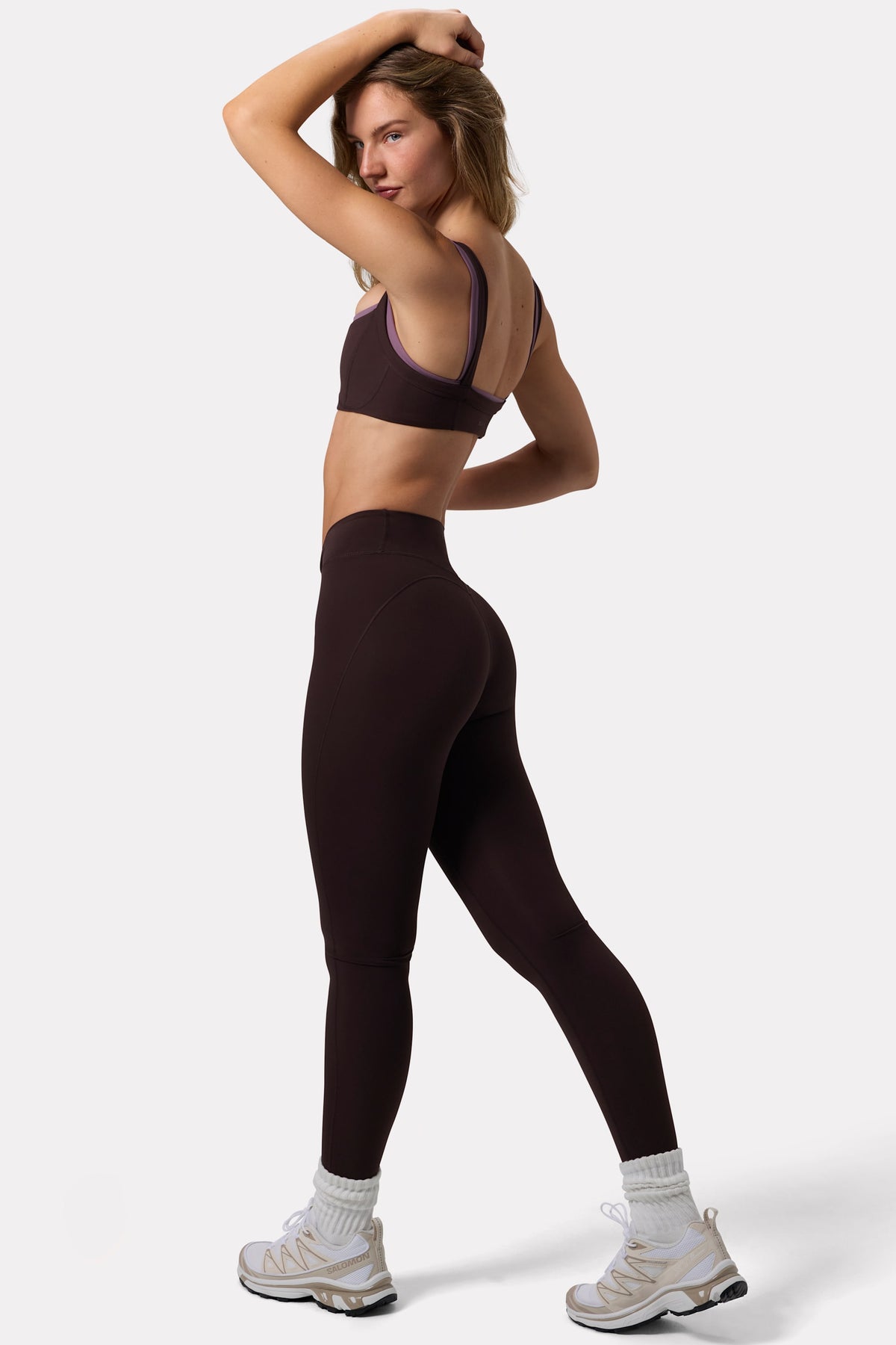 ⁣⁢Soft Active Leggings mit Raffung in Espresso⁤⁣ - 2