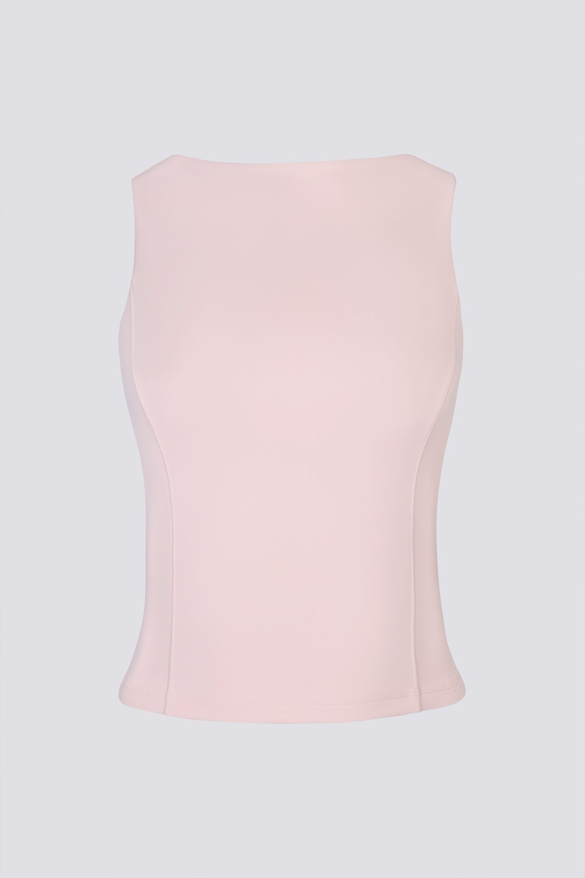 ⁣⁢Soft Active U-Boot-Ausschnitt Tanktop mit offenem Rücken in Ballet Pink⁤⁣