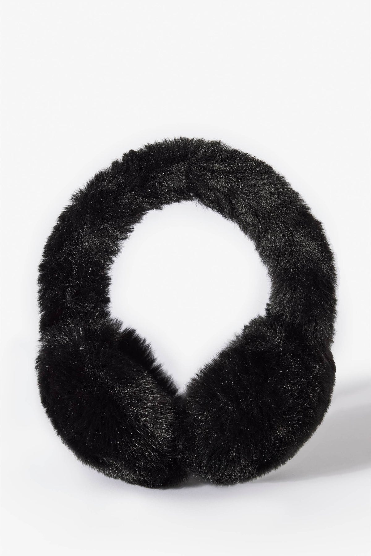 ⁣⁢Kunstfell-Ohrenschützer in Schwarz⁤⁣ - 1