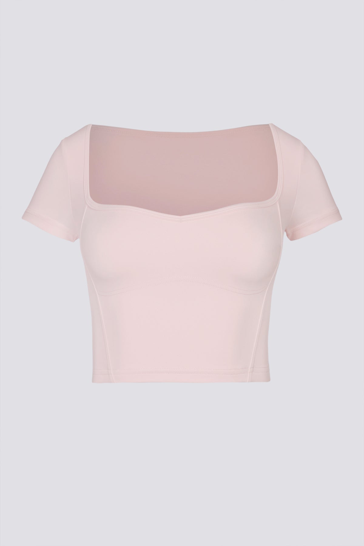 ⁣⁢Soft Active Crop-Top mit Herzausschnitt in Ballerina-Rosa⁤⁣