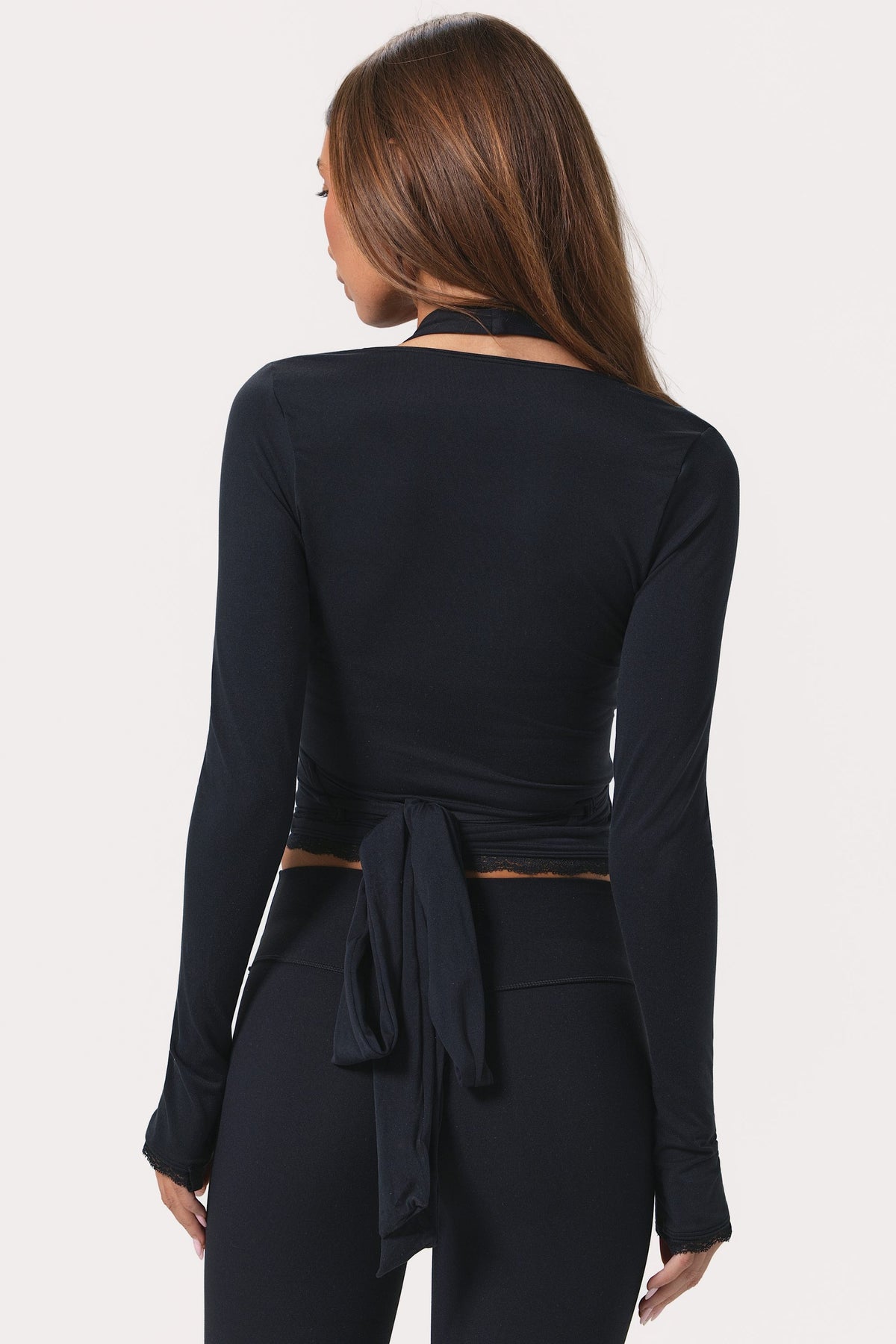 ⁣⁢Soft Jersey Wickeloberteil in Black⁤⁣ - 2