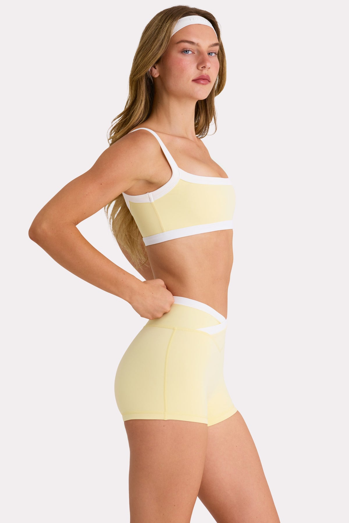 ⁣⁢Soft Active Shorts in Lemon⁤⁣
