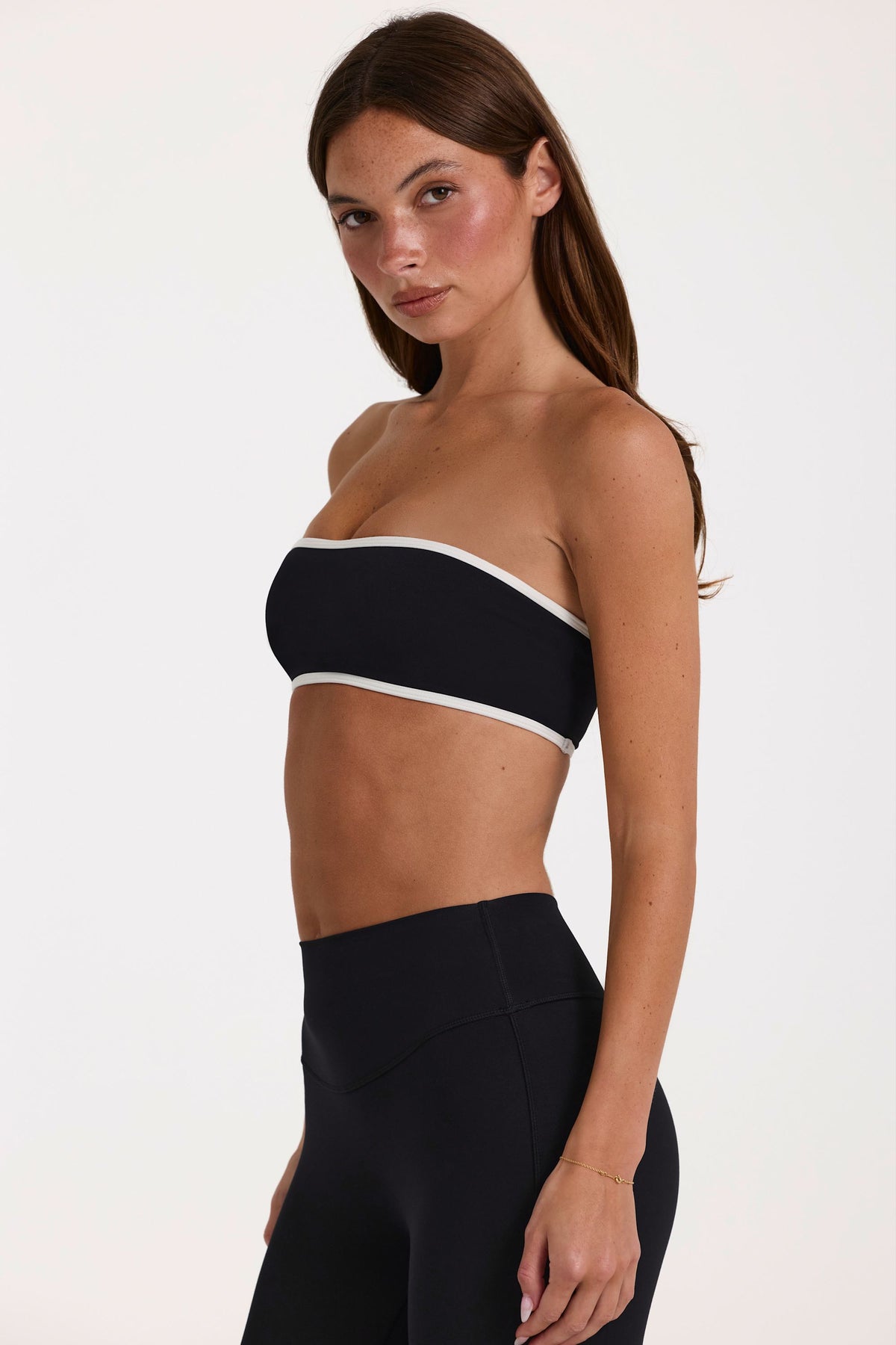 ⁣⁢Soft Active Bandeau-Sport-BH in Schwarz⁤⁣