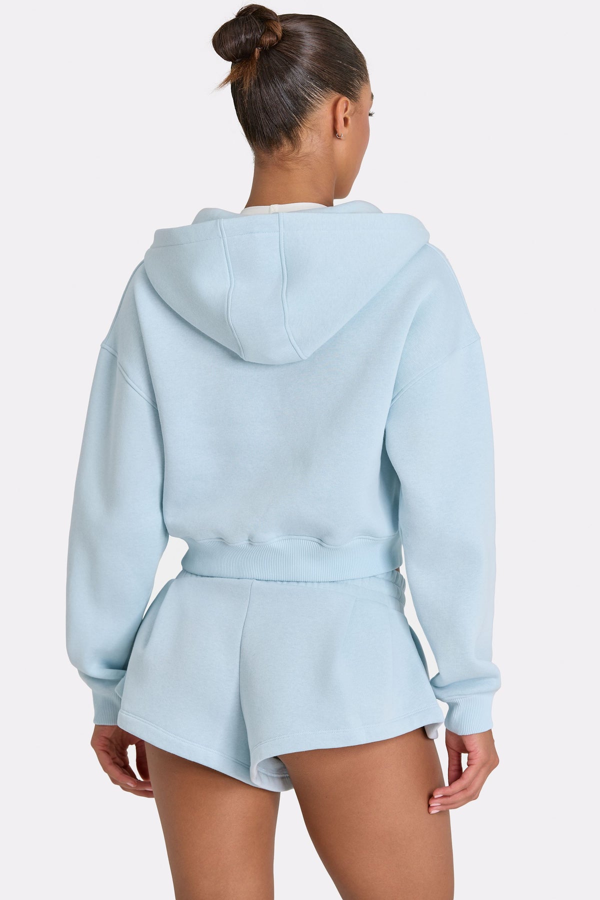 ⁣⁢Oversized Zip-Up Hoodie in Powder Blue⁤⁣ - 2