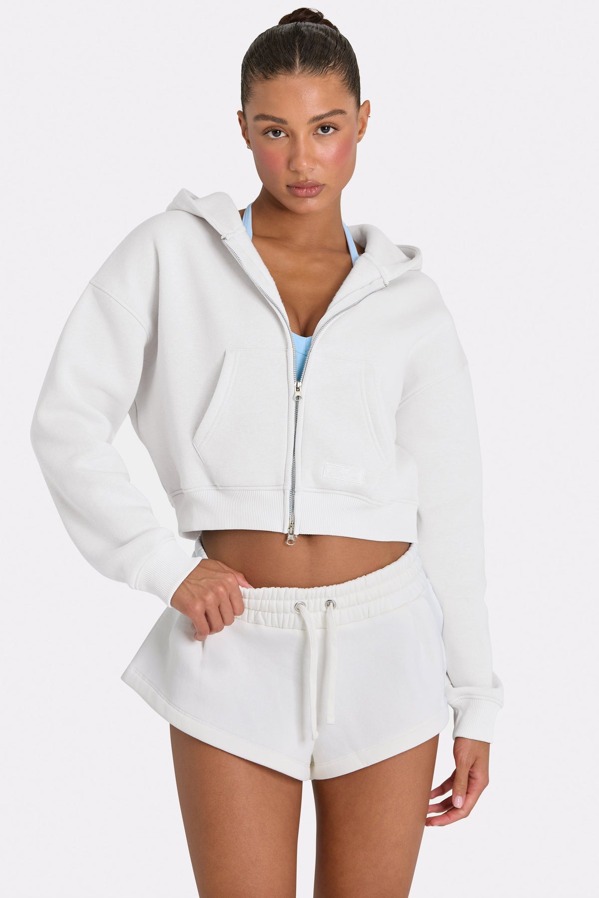 ⁣⁢Oversized Zip-Up Hoodie in Coconut⁤⁣ - 1
