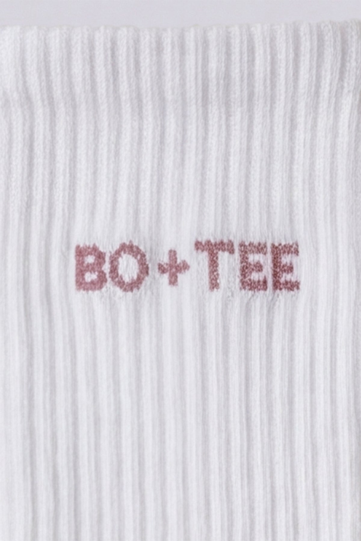 ⁣⁢Gerippte Halb-Crew 3er-Pack Socken in White Pink⁤⁣ - 2