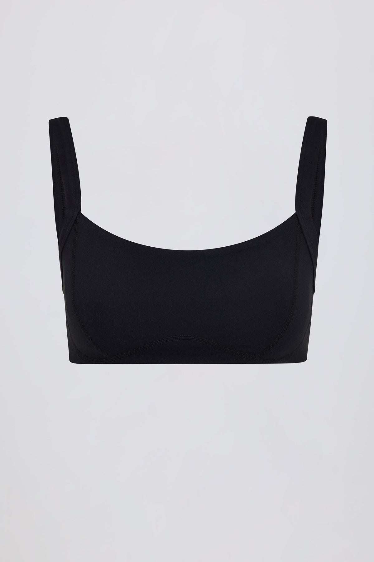 ⁣⁢Soft Active Sport-BH mit Nahtdetails in Schwarz⁤⁣ - 2