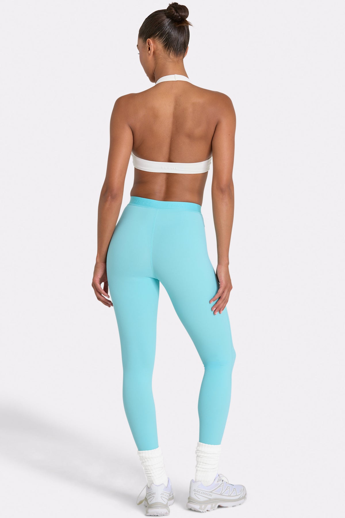 ⁣⁢Soft Active Leggings in Aqua⁤⁣
