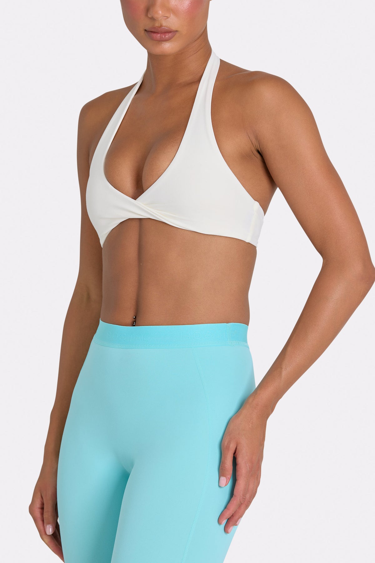 ⁣⁢Soft Active Leggings in Aqua⁤⁣
