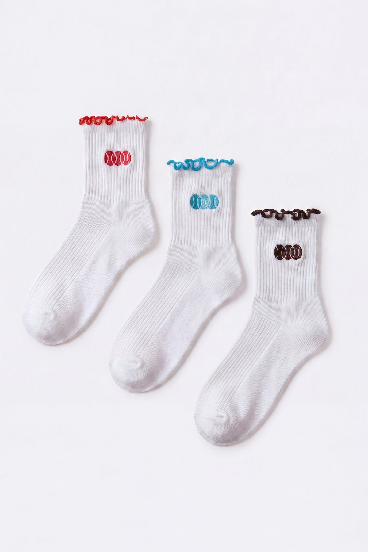 ⁣⁢3er-Pack Socken-Bundle in White Multi⁤⁣ - 1