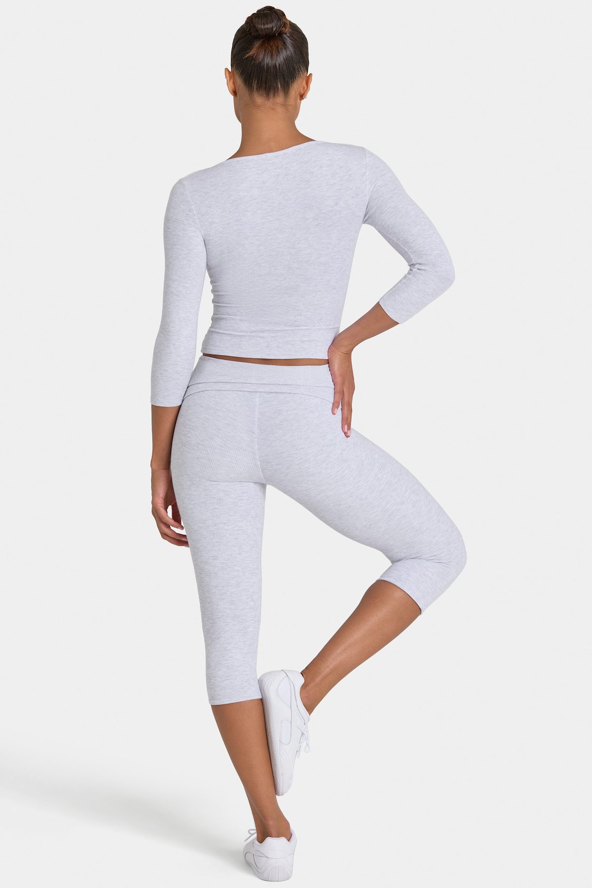 ⁣⁢ButterCloud™ Capri-Leggings in Grau Melange⁤⁣ - 2