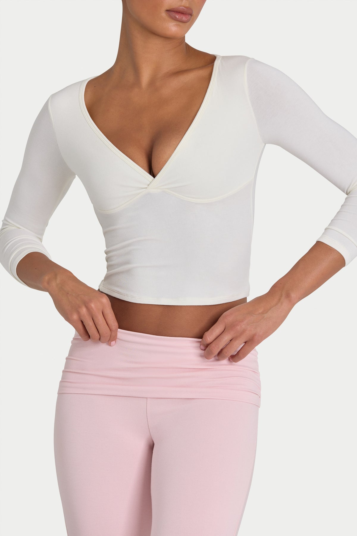 ⁣⁢ButterCloud™ 3/4 Langarm-Top in Coconut⁤⁣ - 2