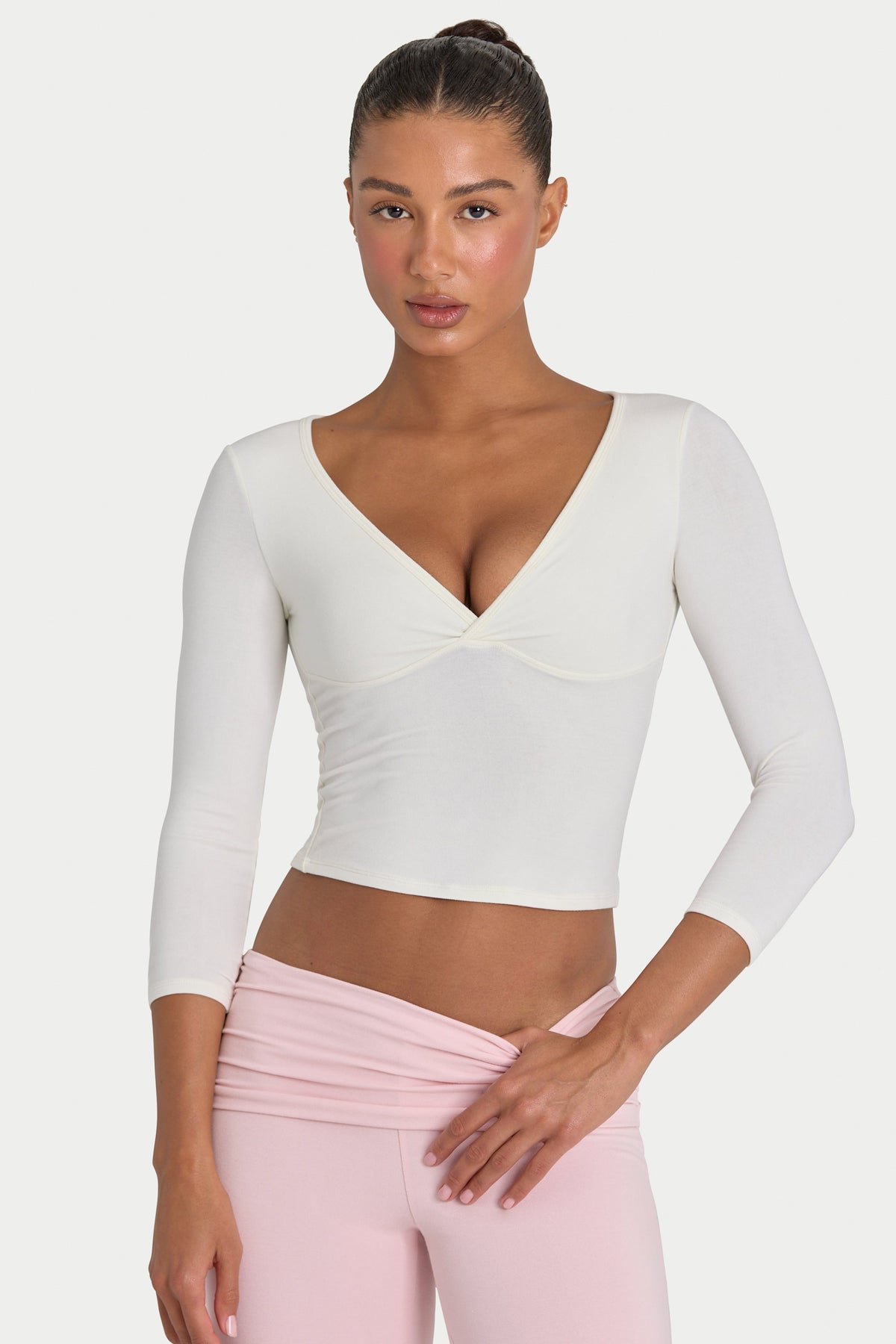⁣⁢ButterCloud™ 3/4 Langarm-Top in Coconut⁤⁣ - 1