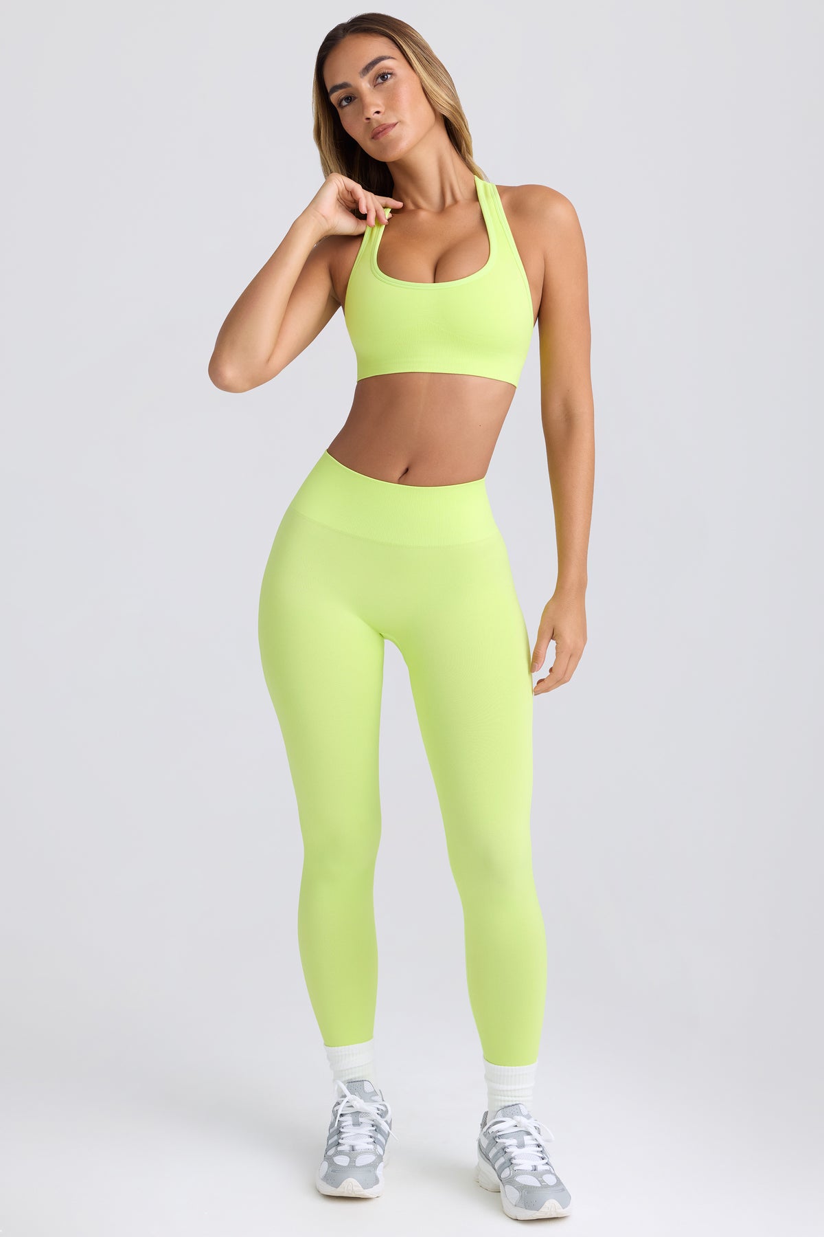 ⁣⁢Super Sculpt Seamless Leggings in Key Lime⁤⁣