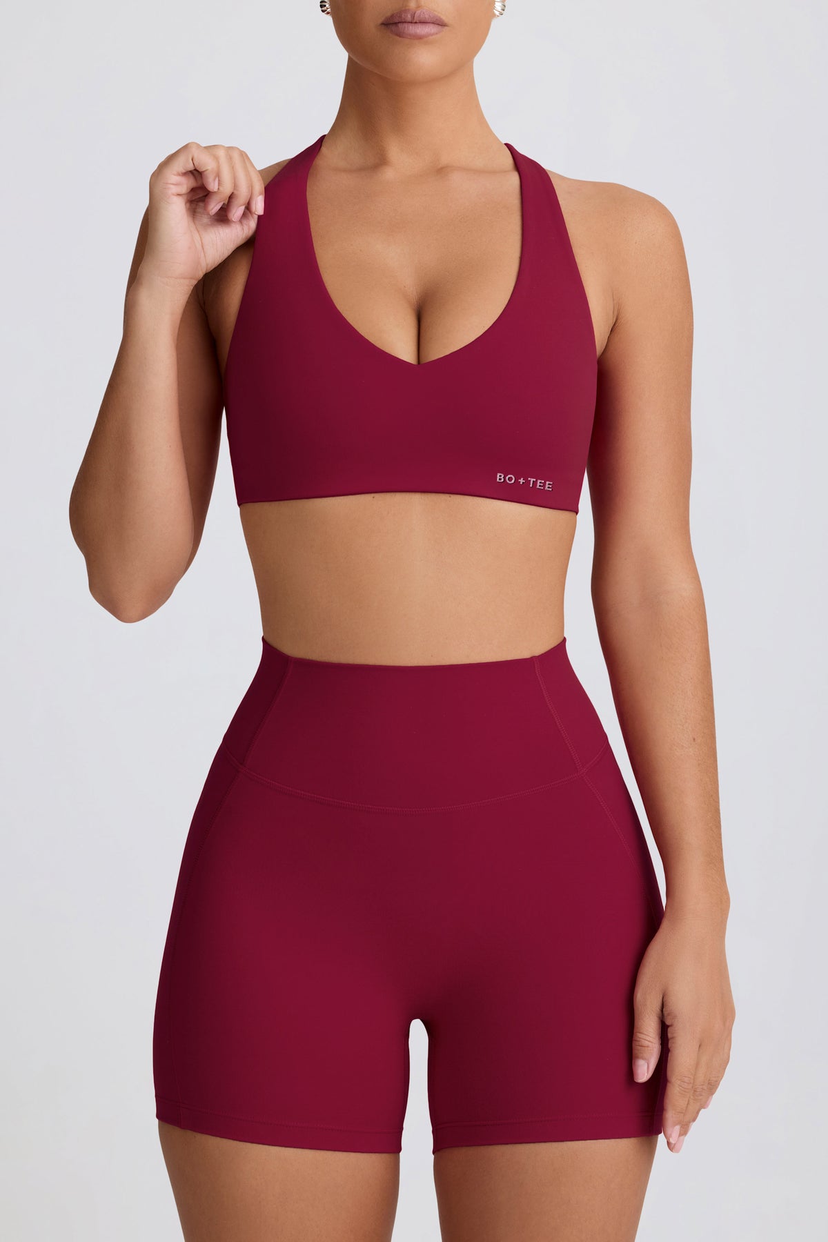 ⁣⁢Soft Active Minishorts in Bordeaux⁤⁣