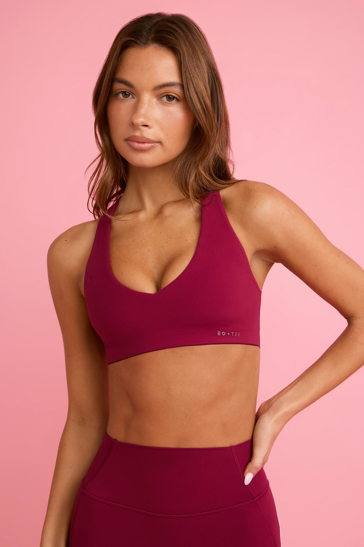 ⁣⁢Soft Active Low-Impact Sport-BH in Burgunderrot⁤⁣ - 2